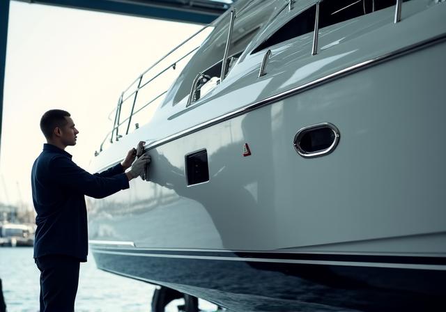 Manutenzione di uno yacht prima della stagione