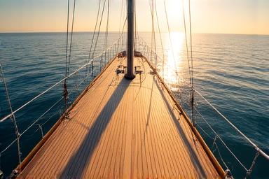 Ponte in teak di lusso appena finito